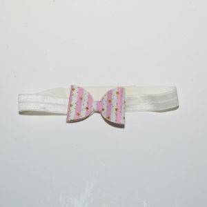 baby bow headband in pink