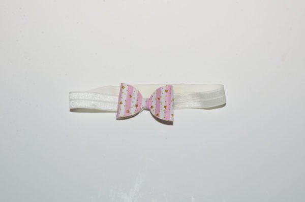 baby bow headband in pink